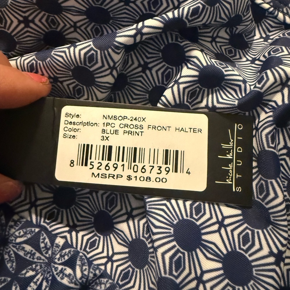 NWT Nicole Miller one piece Swimsuit - Picture 3 of 4